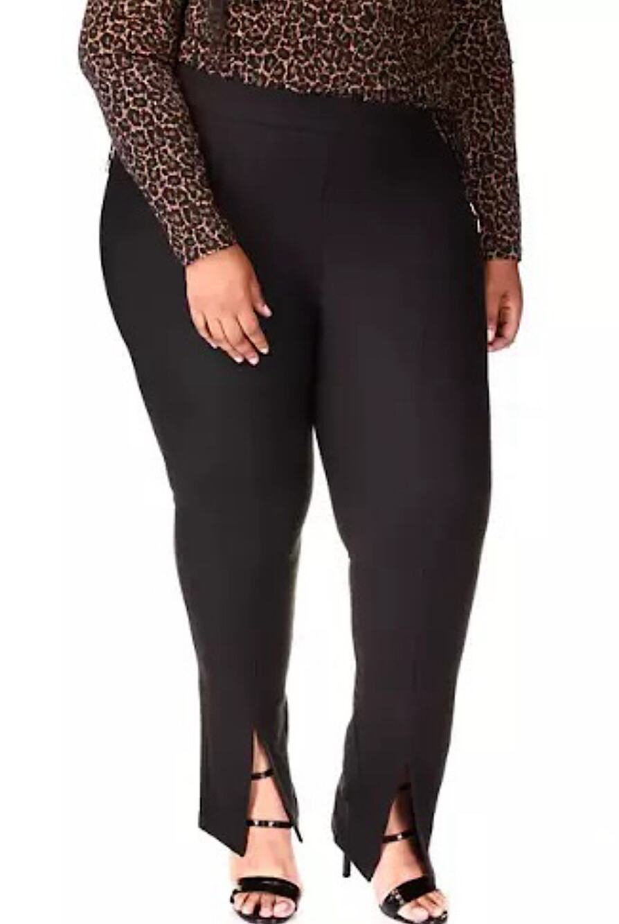 Michael Michael Kors Womens Plus 3X Black Split Hem Dress Leggings NWT